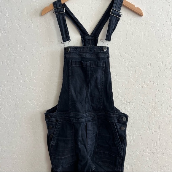 Citizens of Humanity Quincy Overalls Black Surrender Distressed Small - Picture 5 of 11